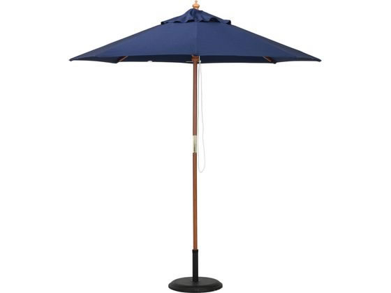 不二貿易 木製パラソル 210cm ネイビー 210NV 60158