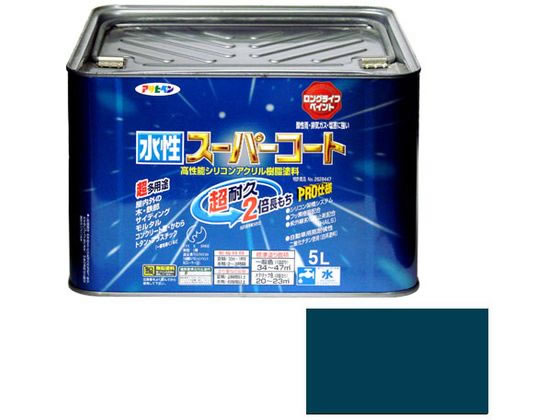 アサヒペン 水性スーパーコート 5L オーシャンブルー