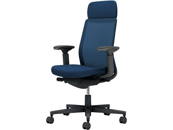 ●品番：Ｃ０３−Ｂ１３１Ｕ−ＢＴ７Ｔ７Ｘ１●カラー：本体／ブラック●カラー：座／ネイビー、背／ネイビー●ランバーサポート：なし●外寸法：幅７１０×奥行（脚部除く）５２０×高さ１０４５〜１１３５ｍｍ●座
