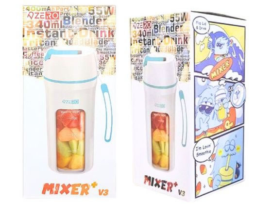 ジューサーミキサーコードレスタンブラー型 楽天市場】MIXER＋V3 タンブラー型ミキサー 340ml USB充電