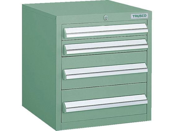 TRUSCO LVR型キャビネット 392×412×H420 引出4段 緑