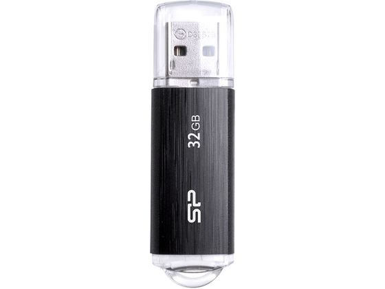 シリコンパワー キャップ式USBメモリ 32GB ブラック SP032GBUF2U02V1 シリコンパワー キャップ式USBメモリ 32GB ブラック SP032GBUF2U02V1