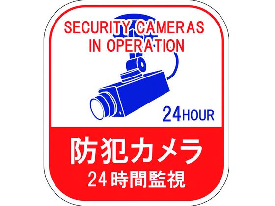 緑十字 ステッカー標識 防犯カメラ・24時間監視 100×90 5枚組