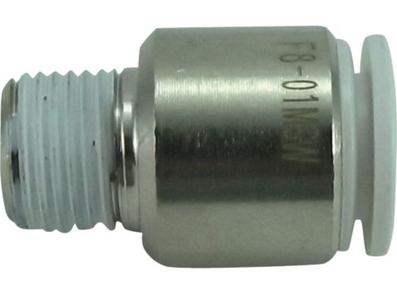 チヨダ ファイブ六角穴付メイルコネクター W(白)8mm・R1/8 F8-01MSW チヨダ ファイブ六角穴付メイルコネクター W(白)8mm・R1/8 F8-01MSW