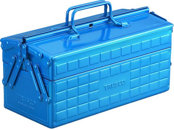 TRUSCO 2段工具箱 350×160×215 ブルー ST-350-B