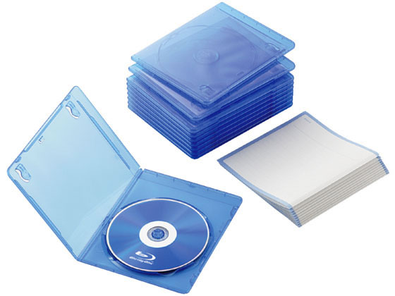 エレコム スリムBlu-rayディスクケース 1枚収納 10P CCD-BLUS110CBU