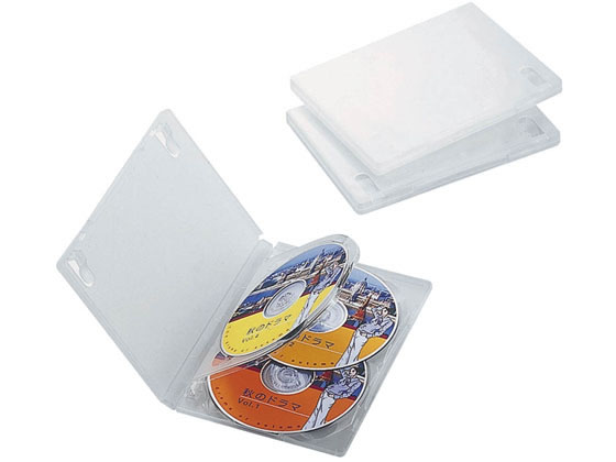 エレコム DVDトールケース 4枚収納 3パック CCD-DVD08CR