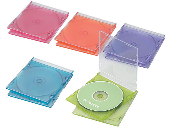 エレコム スリムブルーレイ DVD CDケース 1枚収納 10P CCD-JSCS10ASO