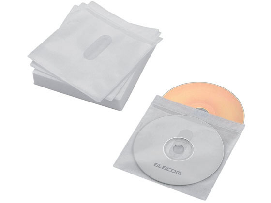エレコム Blu-ray CD DVD用 不織布ケース 30枚 CCD-NIWB60WH