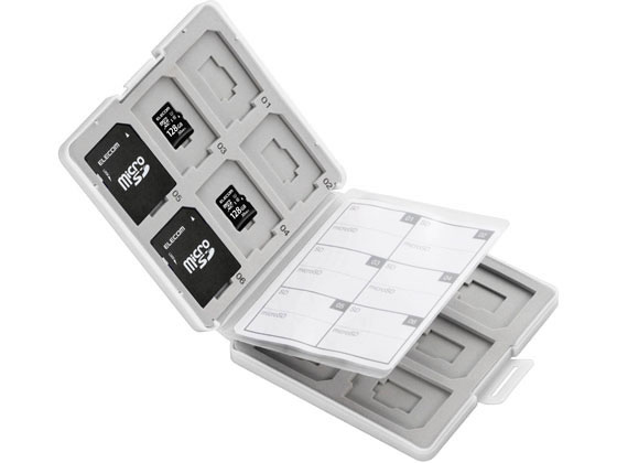 エレコム SD microSDカードケース プラスチックタイプ CMC-SDCPP24WH エレコム SD microSDカードケース プラスチックタイプ CMC-SDCPP24WH