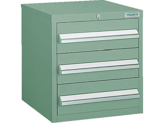 TRUSCO LVR型キャビネット 392×412×H420 引出3段 緑