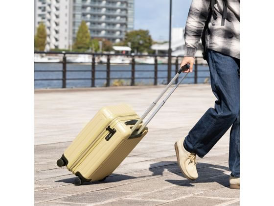 パール金属 キャプテンスタッグ スーツケース(TSAロックWF) S カーキ