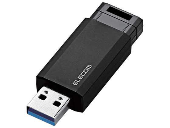 エレコム USB3.1 Gen1 ノック式USBメモリ 16GB MF-PKU3016GBK
