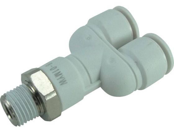 チヨダ ファイブメイルブランチワイ W(白)8mm・R1/8 F8-01MYW チヨダ ファイブメイルブランチワイ W(白)8mm・R1/8 F8-01MYW