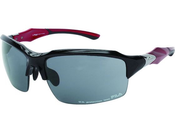 FILA サングラス SF6401-ブラック・レッド SF6401-COL.11