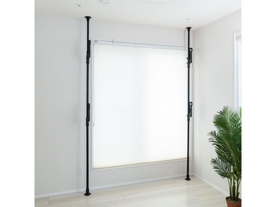 セキスイ つっぱり式ダブルポール 高さ200~275cm TWP-BK 積水樹脂 物干し ものほし 干し台 代引不可 セキスイ つっぱり式ダブルポール ブラック TWP-BK つっぱり式ダブル