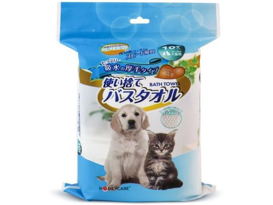 ユニフリー ハニーケア ペット用使い捨てバスタオル 10枚 ユニフリー ハニーケア ペット用使い捨てバスタオル 10枚