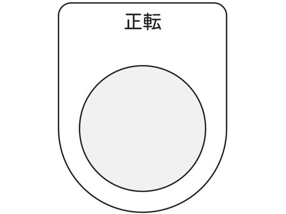 IM 押ボタン／セレクトスイッチ(メガネ銘板) 正転 黒 φ25.5 P25-17