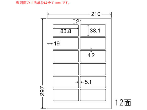 NANA ナナワード A4 12面 LDW12PJF