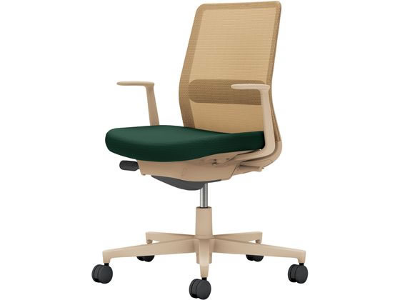 コクヨ モネット 背メッシュL肘Sベージュ Sベージュ ディープグリーン(U) コクヨ モネット 背メッシュL肘Sベージュ Sベージュ ディープグリーン(U)