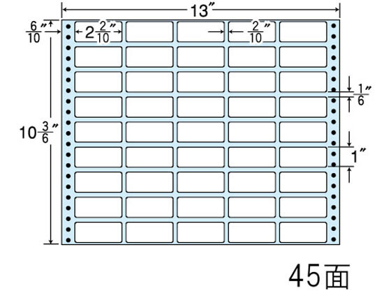 NANA 連続ラベル 13×10(3・6)インチ 45面 NC13PB