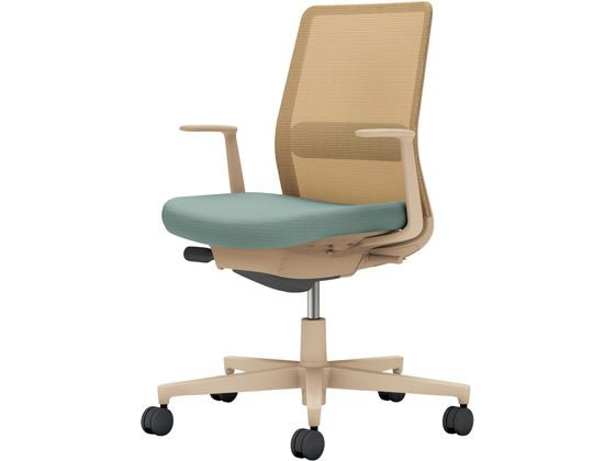 コクヨ モネット 背メッシュ L肘Sベージュ Sベージュ アッシュターコイズ(U) コクヨ モネット 背メッシュ L肘Sベージュ Sベージュ アッシュターコイズ(U)