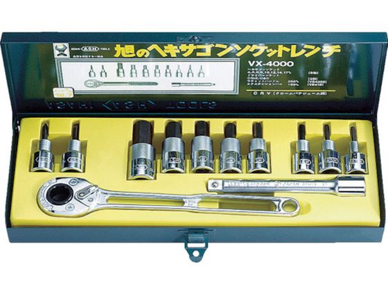 ASH ソケットレンチ用ヘキサゴンソケットセット12.7□ VX4000 ASH ソケットレンチ用ヘキサゴンソケットセット12.7□ VX4000
