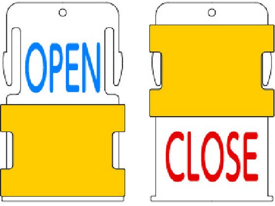 IM スライド表示タグ OPEN CLOSE (OPEN - 青文字 ／ CLOSE - 赤文字) AIST1-EN