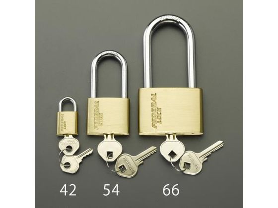 エスコ シリンダー南京錠 40mm吊長 同一キー 60mm EA983SG-56 エスコ シリンダー南京錠 40mm吊長 同一キー 60mm EA983SG-56
