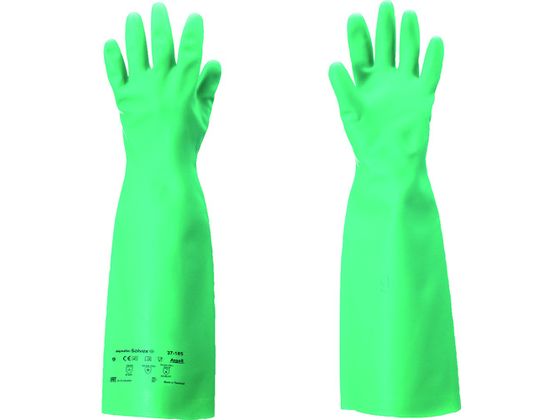 耐溶剤作業手袋 アルファテック ソルベックス厚手ロング 37-185 M