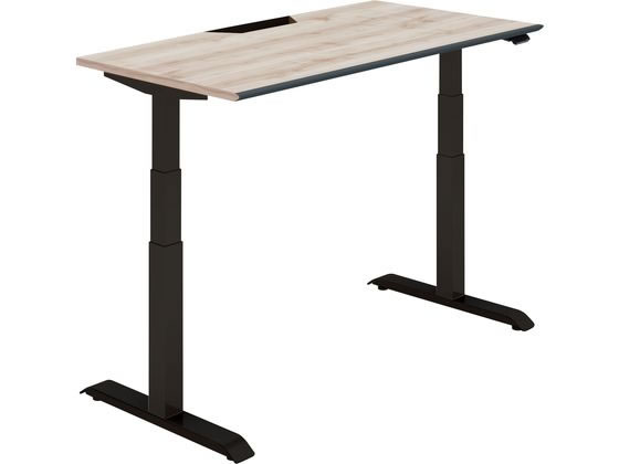 ●品番：ＤＳＥ−ＬＳＡ１４０７Ｂ−６ＡＹ０３●外寸法／幅１３５０×奥行６７５×高さ６３０〜１２９０ｍｍ●下肢空間寸法／幅１１８５ｍｍ●天板厚さ／２５ｍｍ●材質／天板：（表面材）メラミン化粧板（エッジ）
