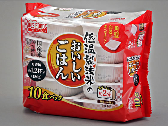アイリスオーヤマ 低温製法米の国産米100% 180g×10食 アイリスオーヤマ 低温製法米の国産米100% 180g×10食