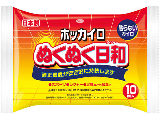 興和 ホッカイロ ぬくぬく日和 貼らない レギュラー 10個