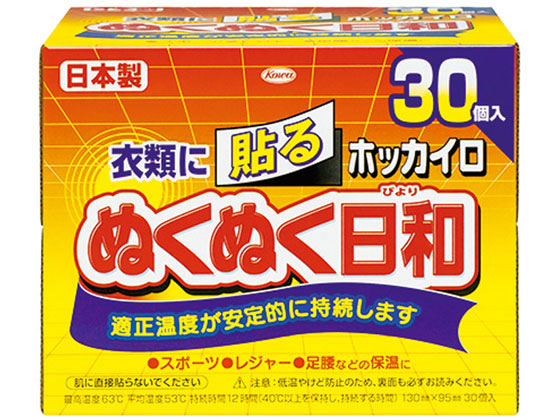 興和 ホッカイロ ぬくぬく日和 貼る レギュラー 30個