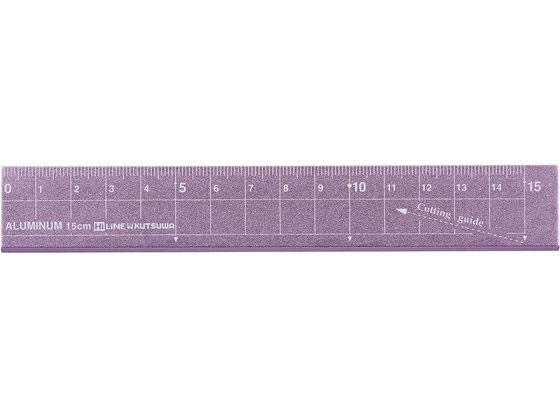 クツワ アルミ定規 15cm パープル XS03PU クツワ アルミ定規 15cm パープル XS03PU