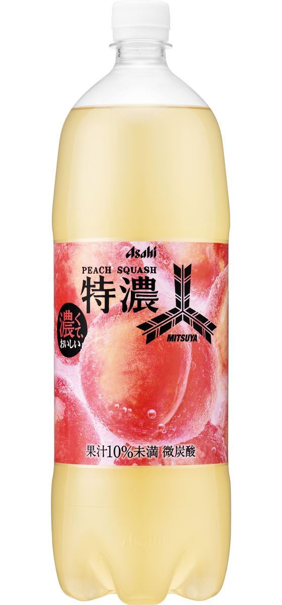 アサヒ飲料 三ツ矢特濃ピーチスカッシュ 1.5Lが275円 通販【ココデカウ