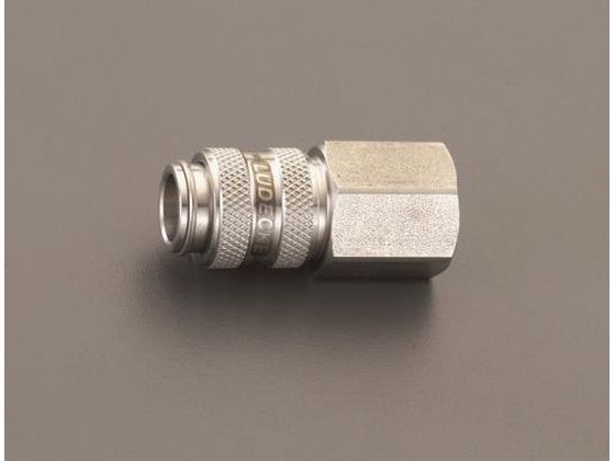 エスコ 雌ねじカップリング ステンレス製 ワンプッシュ M12×1.5 エスコ 雌ねじカップリング ステンレス製 ワンプッシュ M12×1.5