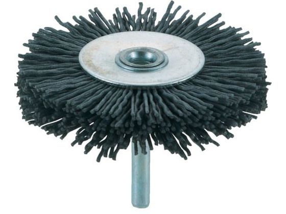 TRUSCO 軸付ホイールブラシ φ75×軸6 グリッド線 線径1.0 TB-6245