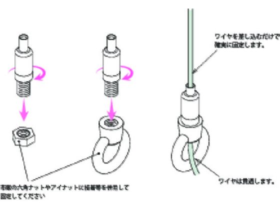 TRUSCO ワイヤーグリッパー M16アイナットタイプ SUS TWF-21 1個 TRUSCO ワイヤーグリッパー M16アイナットタイプ SUS TWF-21 1個