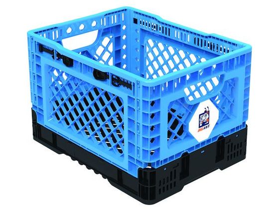 TRUSCO 折りたたみメッシュコンテナ25L ブルー TR-MPB25-B