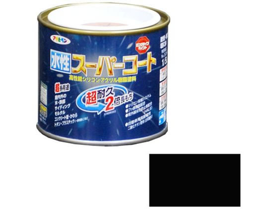 アサヒペン 水性スーパーコート 1／5L ツヤ消し黒