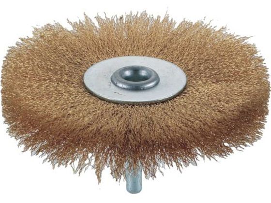 TRUSCO 軸付ホイールブラシ φ100×軸6 真鍮 線径0.15 TB-6254 TRUSCO 軸付ホイールブラシ φ100×軸6 真鍮 線径0.15 TB-6254