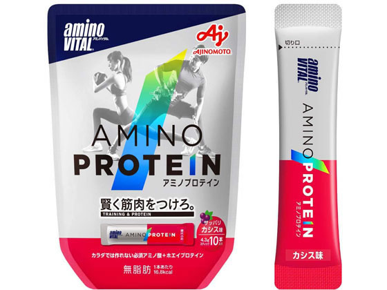 味の素 アミノバイタル アミノプロテイン サッパリカシス (4.3g×10本入) 味の素 アミノバイタル アミノプロテイン サッパリカシス (4.3g×10本入)