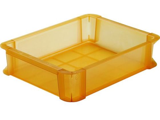 TRUSCO スケルトンカラーコンテナ 6L オレンジ TSK-6OR