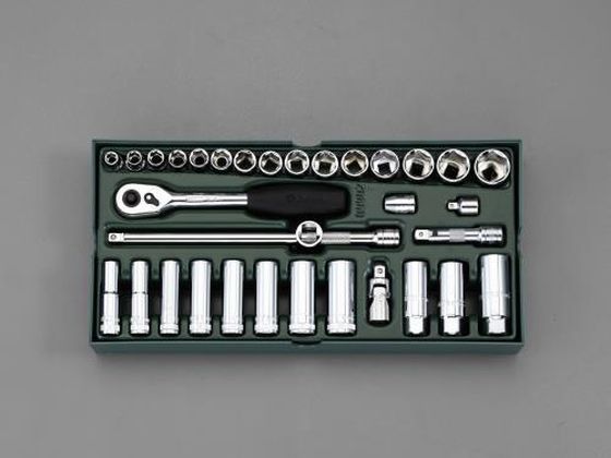 エスコ ソケットレンチセット トレー入り 3/8"DR EA687YA-3 エスコ ソケットレンチセット トレー入り 3/8"DR EA687YA-3