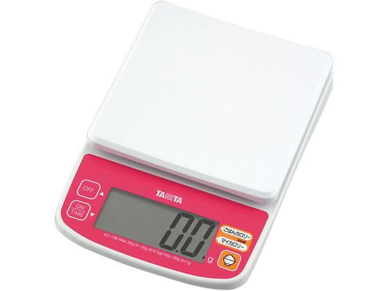 タニタ デジタルクッキングスケール 2kg KD-196 ピンク 5505000 タニタ デジタルクッキングスケール 2kg KD-196 ピンク 5505000