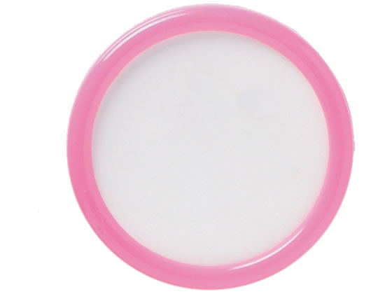 西敬 丸型名札 直径50mm ピン・クリップ両用 ピンク 10個