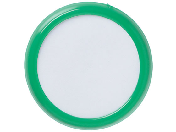 西敬 丸型名札 直径50mm ピン・クリップ両用 緑 10個 P-6G