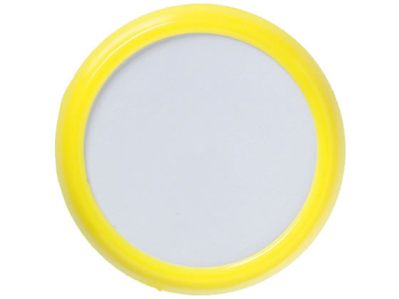 西敬 丸型名札 直径50mm ピン・クリップ両用 黄 10個 P-6Y