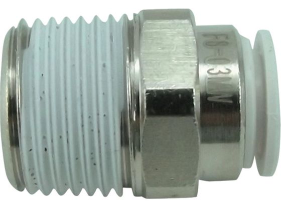チヨダ ファイブメイルコネクタ W(白)8mm・R3/8 F8-03MW チヨダ ファイブメイルコネクタ W(白)8mm・R3/8 F8-03MW